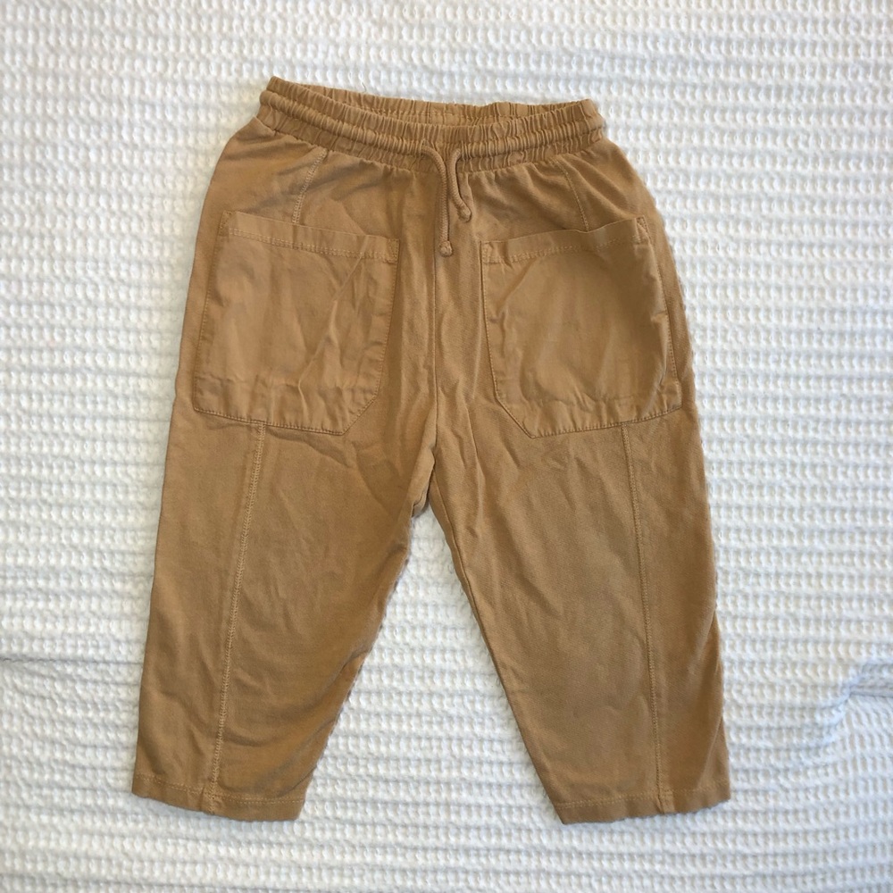 ZARA Kids Casual Elastic-Waist Cargo Pants - Tan Size 3T - 4T